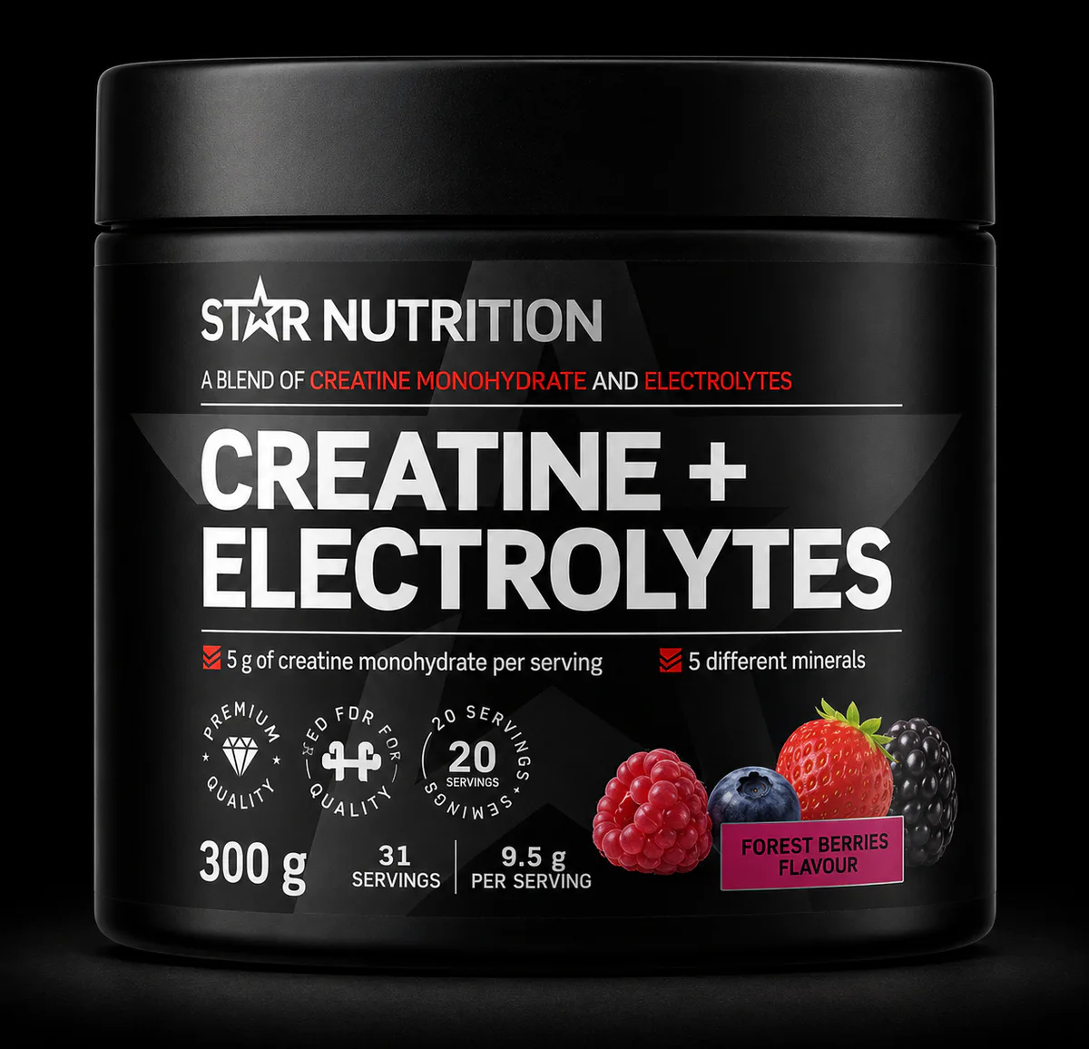 Creatine + Electrolytes 300 g Forest Berries