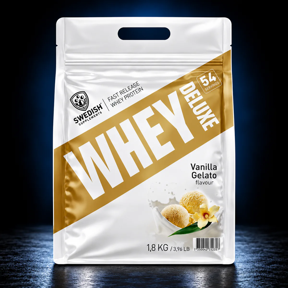 Swedish Supplements Whey Deluxe 1,8 kg – Vanilla Gelato