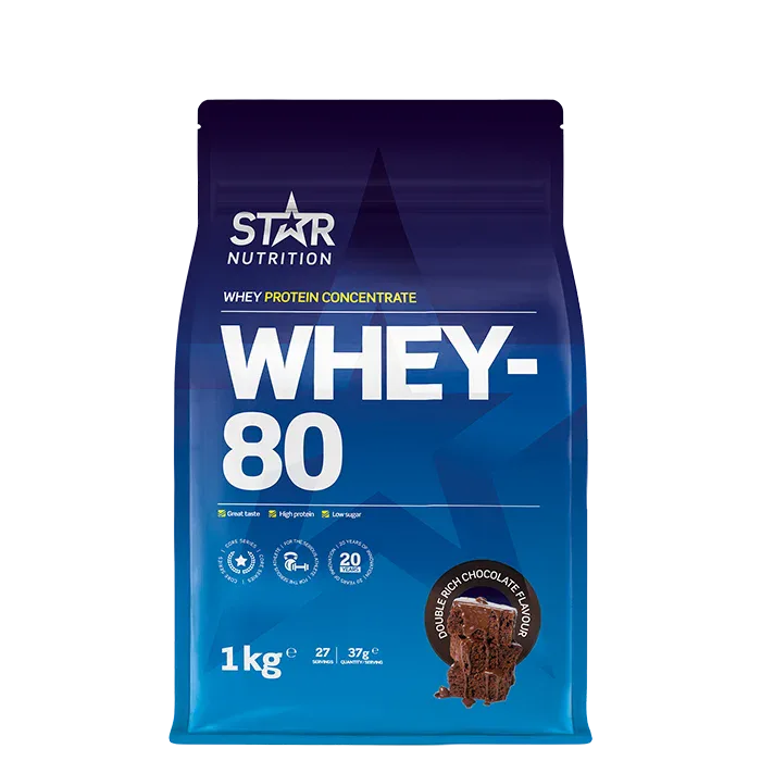 Whey-80 Myseprotein 1 kg Double Rich Chocolate